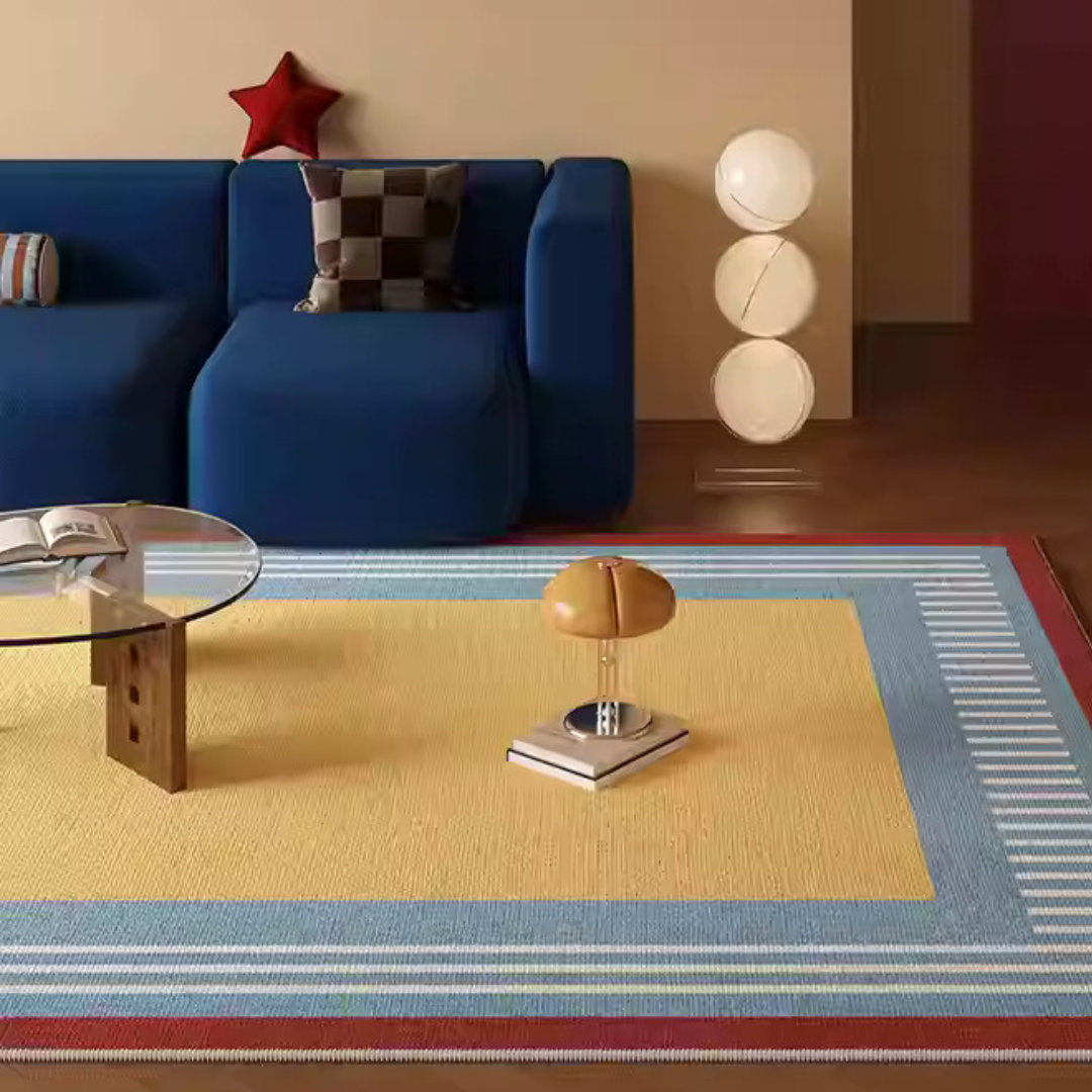 Honey Stripe Rug - Yellow & Blue