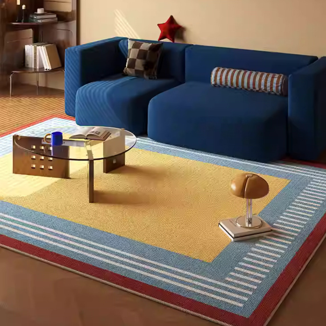 Honey Stripe Rug - Yellow & Blue